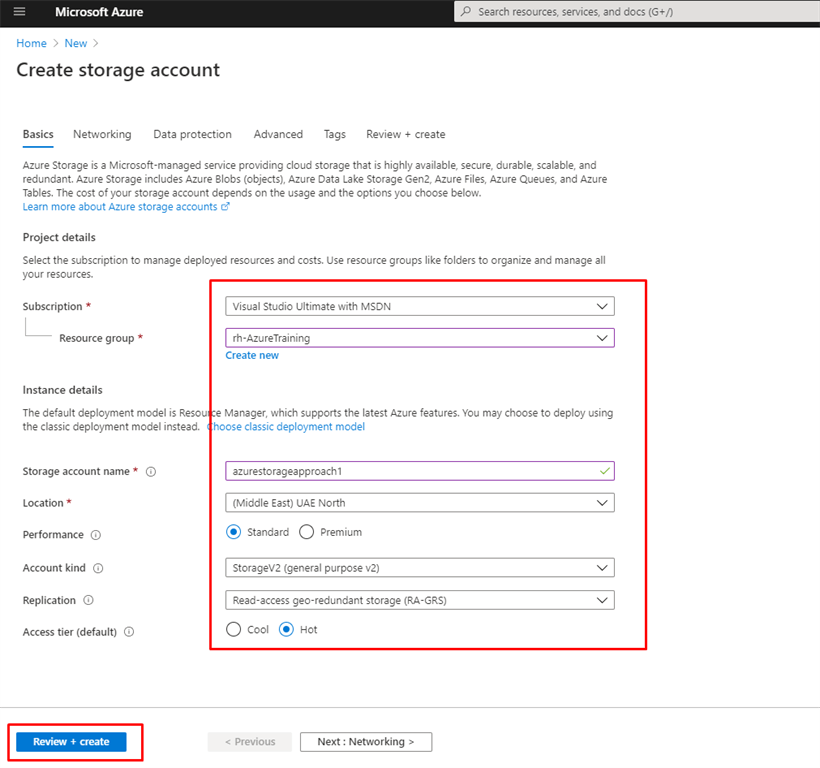 How To Add A Storage Account In An Azure Resource Group (Default